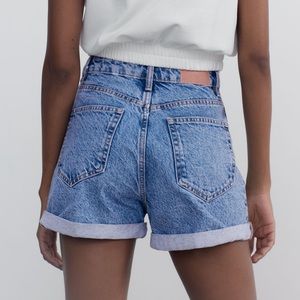 Zara Hi-Rose Mom fit Bermuda Short